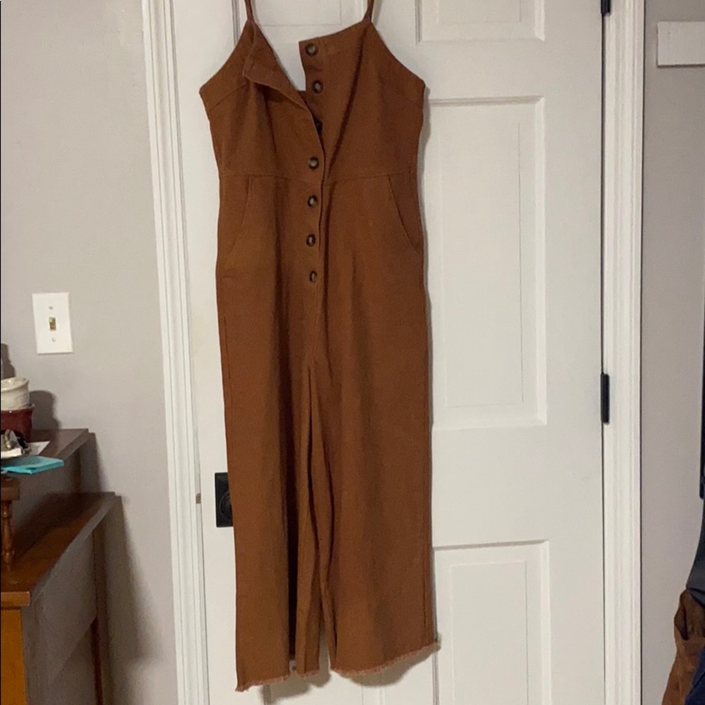 Burnt orange overalls